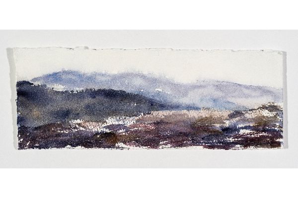 Making Space XXXII, watercolour on Fabriano 200lb, 11x4 in.